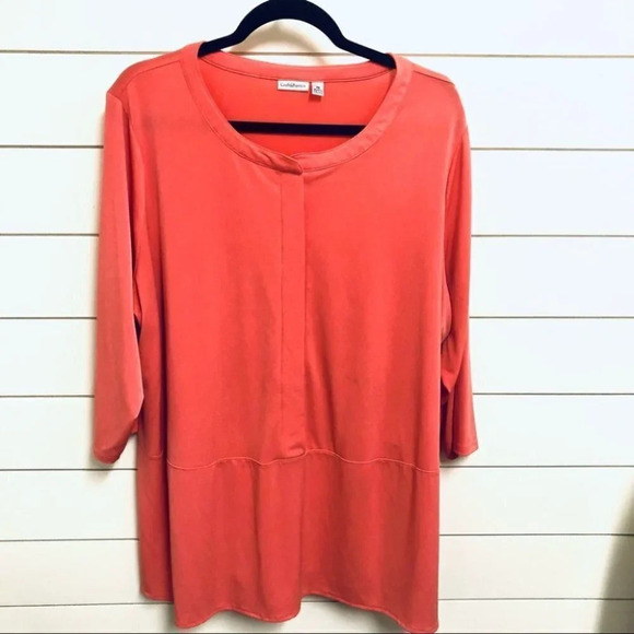 Croft & Barrow Blouse Tunic 3/4 Length Sleeves Button Up Size XXL - Picture 2 of 8